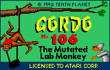 Gordo 106 title screen for Atari Lynx